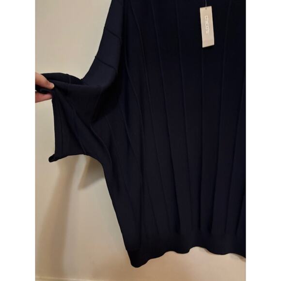 NWT Chicos Womens Size 4 XXL Pullover Sweater Dolman Sleeve Navy Blue NWT - Picture 4 of 7